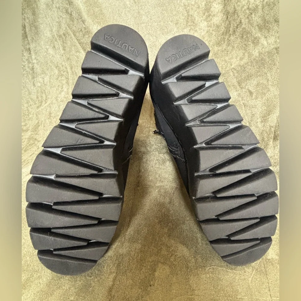 NAUTICA Laurette Size9 Women’s Black Faux Suede Wedge Heel Ankle Boot w/ zipper - Picture 7 of 16